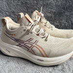 ASICS Women's 8 Gel-Nimbus 26 Running Shoes Oatmeal Faded Orange Purple Photo 0