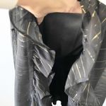 Cabana Life Metallic One Shoulder Maxi Dress in Black Gold Size M Photo 5