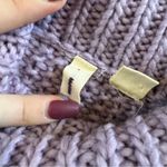 Anthropologie Moth Oversized Purple Turtleneck Wool Blend Sweater Photo 4