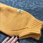 Listicle  women’s size medium floral embroidered button front cardigan mustard Photo 9