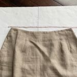 Amanda Smith  Petites 100% linen tan skirt. Size 10 petite Photo 3