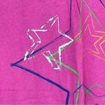No Boundaries  Size Large (11-13) Pink V-Neck Short Cap Sleeves Star Grap… Photo 3