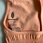 Free People  Movement Femme Ruched Tank Coral Peach Photo 3