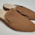 Cole Haan GRAND OS CAMEL TAN PERFORATED LEATHER MULE SLIDE FLATS 8B Photo 0