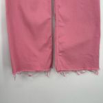 Maeve Women's Pink The Ettie High Rise Frayed Hem Crop Wide Leg Jeans Size 26T Photo 9