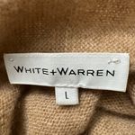 White + Warren Tan 100% Cashmere Cardigan Size L Photo 3
