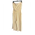 J for Justify  Cream and Gold Strapless Jumpsuit Photo 3