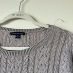 American Eagle NWT  Small Beige Cotton Wool Sweater Braided Tight Knit Winter Photo 1