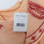 Free People  Womens Top Size XS‎ Peach Red Embroidered One Shoulder Ruffle Boho Photo 5
