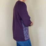 prAna Purple Geometric Printed Crewneck Sweater Photo 3