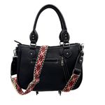 Aztec Tribal Print Fringe Western Handbag Purse Black Photo 1