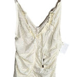 Free People Womens White Love Her Lace Textured Keyhole Boho Indie Hippie Sz M Photo 0