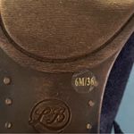 Lucky Brand Benji Blue Suede Fringe Western Ankle Booties Photo 7