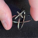 Sterling Silver Double cross ring 925 stamped Photo 5