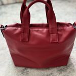 Nautica Red-Burgundy Cabin Fever Med Faux Leather Satchel Silver Tone Hardware Photo 5