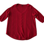 Torrid Red Wool Blend Cableknit Sweater Photo 0