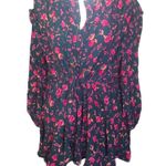  Flower Fields Mini Dress Free People Size Small Green Pink Combo Photo 2