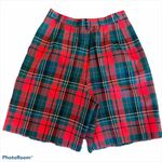 Pendleton Vintage Tartan Plaid High Rise Wool Shorts Size 8 Photo 1