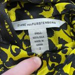 Diane Von Furstenberg Diane von‎ Furstenberg VTG Silk Halter Top Yellow Black Floral Tie Neck Size 2 Photo 1