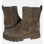 Vince Camuto  Neframes Women's Lug-Sole Taupe Suede Boots‎ Zipper Size 8.5 NWOB Photo 0