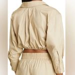 Alix NYC Loretta Knot Hem Cotton Shirt in Tan Womens Size M Size M Photo 1