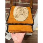 Vintage Leather Hand Made Leather Horse Crossbody Bag Equestrian riding Western Photo 5