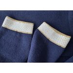 St. John  Evening Santana Knit Navy Blue Gold Nugget Buttons Jacket *Flaw 4 Photo 7