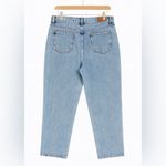 Vintage Generra 100% Cotton Women's Cropped High Waist Mom Jean sz 16 Distressed Blue Photo 1
