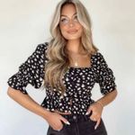 Dress Forum • Babydoll Crop Top•Black Floral•Small• Photo 0