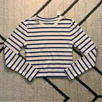 Gap NWT Striped Cropped Rib Long Sleeve T-Shirt Photo 1