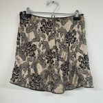 Vintage 1990s Floral Black & Gold Mini Wrap Skirt Womens M 90s Asian Inspired Size M Photo 9