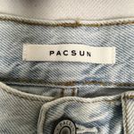 PacSun  High Rise Straight Jeans Size 23 Distressed Light Wash Raw Hem Photo 1
