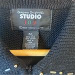 VTG Designs Original Studio 'Joy' Embroidered Snowflake Sweater Vest: Size LARGE Black Photo 6