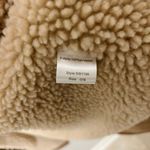 Elan Beige Sherpa Open Front Vest One Size Cozy Faux Suede Outerwear Like New Photo 3