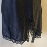 Victoria's Secret  Tease Satin Lace Trim Mini Slip Gown S *Black* Vintage Photo 4