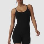Alo Yoga Seamless Ribbed Mellow Romper Black Bodysuit Size XS Lounge Athleisure Photo 1