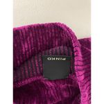 Pinko Purple Ribbed Crushed Velvet Turtleneck Gathered Long Photo 4