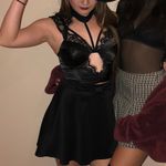 Charlotte Russe Black Lacy Cut Out Bustier Top Photo 2