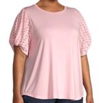 Cooper and Ella  Eyelet‎ Sleeves Blouse - Pink - 2X Photo 0