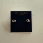 Kurt Geiger London Pavé Evil Eye Stud Earrings - Silver Tone/Pink - NWT Photo 4