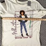 NWT Whitney Houston Concert Tee Size Medium M World Tour 87 Print‎ Tan Photo 3