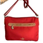 Coach Red Orange Brown Nylon Crossbody Photo 0