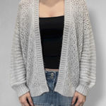 Elodie  Grey Open-Knit Cardigan Photo 0