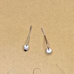 Blue & Clear Crystal Candy Cane Earrings Photo 2