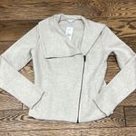 CAbi  Oatmeal Quilted Asymmetrical Zip Moto Jacket Photo 7