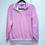 Barbie Pink Fleece Lined Quarter Zip Sweatshirts Size Large Photo 0