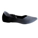 st. john's bay  Womens Flats Dark Grey Black Knit Pointed Toe Comfort Casual Photo 3