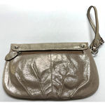 Coach  Metallic Soft Leather Flap Clutch Wristlet Purse Photo 4