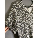 MTS Boutique Leopard Print Short Sleeve Tunic Top Size Large NWT Black Photo 2