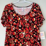 LuLaRoe NWT! Red / Orange Short Sleeve Elf Tee Size Large Photo 2